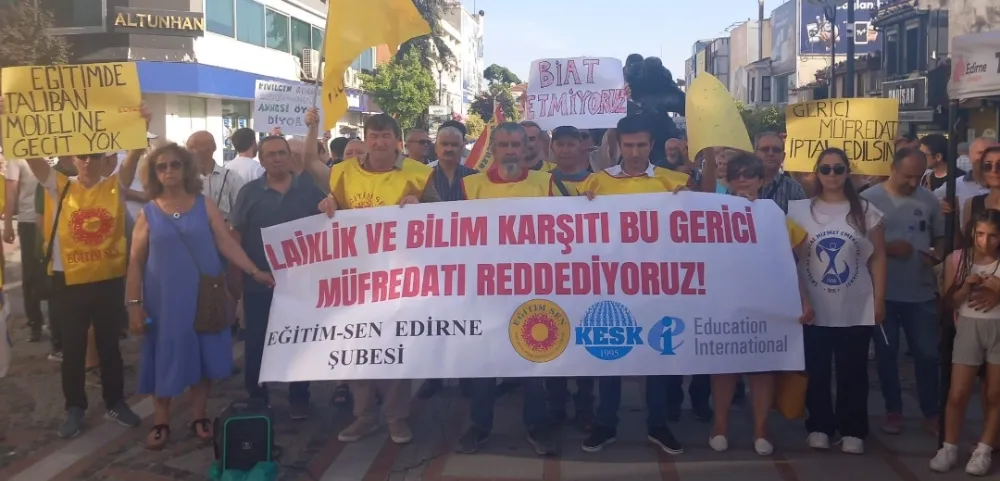 EDİRNE EĞİTİM-SEN’DEN YENİ MÜFREDAT PROTESTOSU!