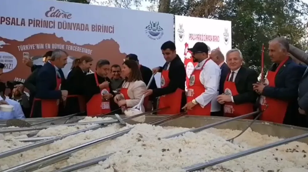 İPSALA PİRİNCİYLE 6 TON PİLAV PİŞİRİLDİ 