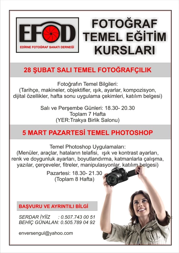 EFOD, fotoğraf eğitiminde doludizgin