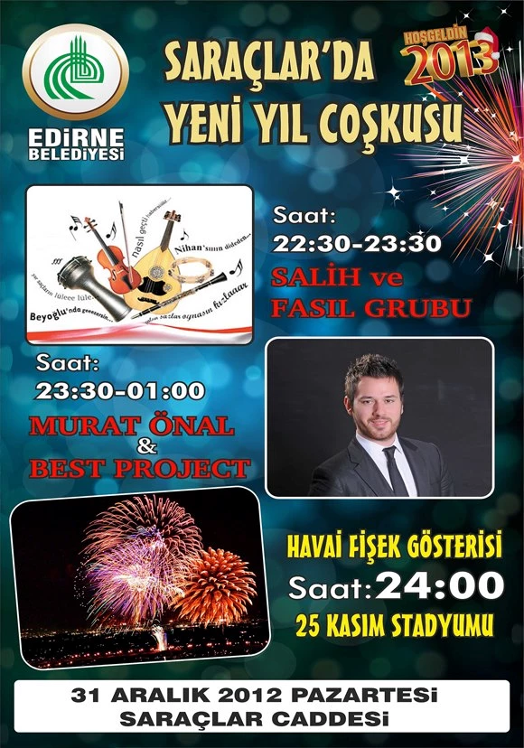 Edirne Belediye Başkanlığı,Yeni Yıl Coşkusunu Saraçlara Taşıyor.