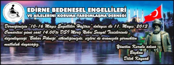 EBED, ENGELLİLER HAFTASI DOLAYISI BAHAR PİKNİĞİ DÜZENLİYOR