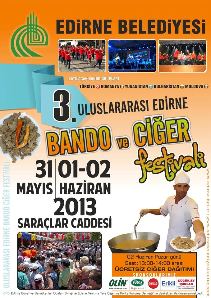 3.ULUSLARARASI BANDO VE CİĞER FESTİVALİ 31 MAYISTA BAŞLIYOR