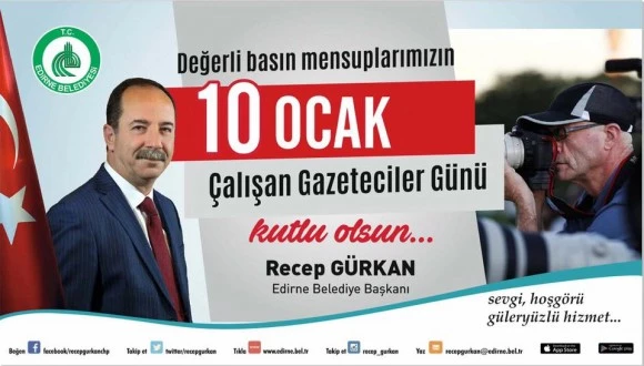 GÜRKAN; 10 OCAK ÇALIŞAN GAZETECİLER GÜNÜ’NÜ KUTLADI